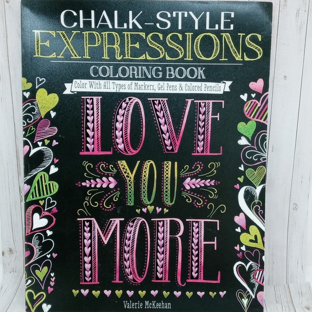 Chalk Style Expressions Coloring Book